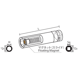 Socket Wrench, 9.52 mm Square Drive Sockets Socket With Magnet, MS Deep Type Deep Sockets (Single Hex)