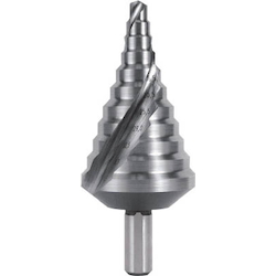 Spiral Step Drill (2-Flute Type), Step width: 4mm