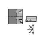 CORO-TURN SL, Edge Grooving Blade for CoroCut 1/2