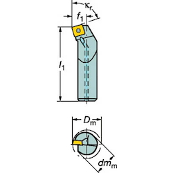 Boring Tool Bit, CoroTurn 107, Screw Clamp, A...-SSKCR/L-R