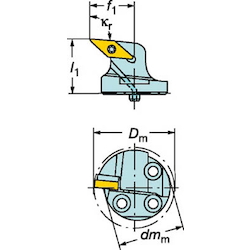 CoroTurn SL 570 Type Cutting Head, CoroTurn 107 Screw Clamp 570-SVLBR/L