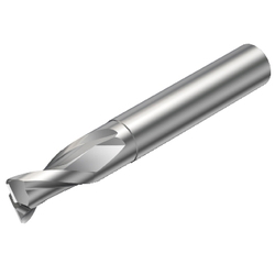 Dedicated CoroMill Plura End Mill For Roughing, Square Corner Radius, Center Cut, 2S220