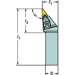 Outer-Diameter Turning - Shank Tool Bit For Negative Inserts, CoroTurn RC Double Clamp, DVJNR/L