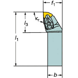 Outer-Diameter Turning - Shank Tool Bit For Negative Inserts, CoroTurn RC Double Clamp, DWLNR/L