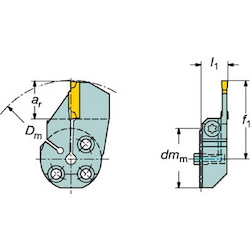 CoroCut SL Blade For Face Grooving, Screw Clamp, 570-R/L123-B