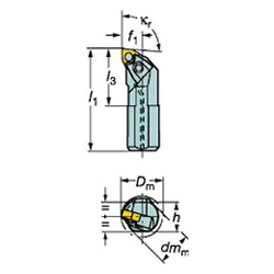 Sandvik T-Max P Negative Tip Boring Bit