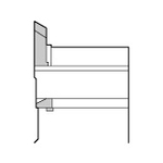 Insert (For SEC-Small Diameter Cut-Off Tool Bit SCT Type), Left-Handed Insert For Right-Handed Holder