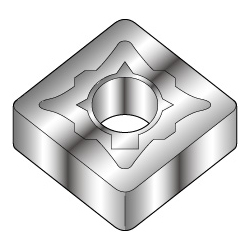 Square-Shape With Hole, Negative, SNMG-EM, For Medium To Rough Cutting