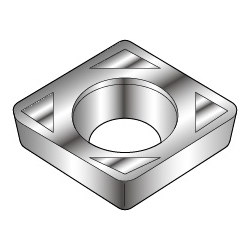 80° Diamond-Shape With Hole, Positive 7°, CCMT-LB, For Light Cutting