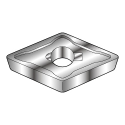 55° Diamond-Shape With Hole, Negative, DNMG○○○-EM, For Medium To Rough Cutting