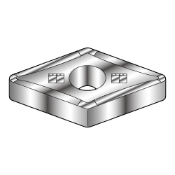 55° Diamond-Shape With Hole, Negative, DNMG○○○-FE, For Detailed Cutting