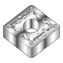 Square-Shape With Hole, Negative, SNMG-EF, For Finish Cutting