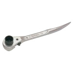 With Curved-Bolt-Hole Aligner, Double-Sided Ratchet Wrench, Short, Standard Type