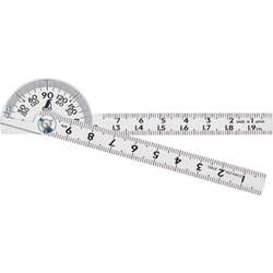 Protractor Mini Silver φ40 (Diameter 40 mm) Rod Gradations 10 cm