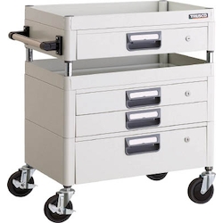 Phoenix Wagon (Noise Suppression Type with Thin Single-Level/Single-Level/Double-Level Drawers) Height 740 mm