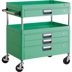 Phoenix Wagon (Noise Suppression Type with Thin Single-Level/Single-Level/Double-Level Drawers) Height 880 mm