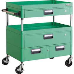 Phoenix Wagon (Noise Suppression Type with Thin Single-Level/Single-Level/Double-Row Drawers) Height 880 mm PEW-972VWZ-W