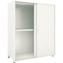 Light/Medium-Duty Boltless Shelving, M2 Type, Single Type (Panel, With Sliding Door, 200 kg, Height 1,800 mm, 5 Tiers)