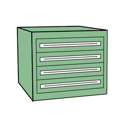 Medium-Duty Cabinet, VE9S Type, 3-Lock Safety Mechanism (Height 600 mm)