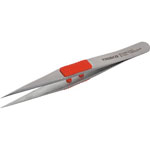 Stainless Steel Tweezers, Rubber Grip, High-Strength Tip