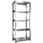 Stainless Steel Medium-Weight Shelf (300 kg Type, Height 2,100 mm, 5-Level Type)
