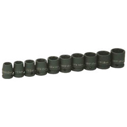 Shallow Socket Set For Impact Wrench (6 Point)