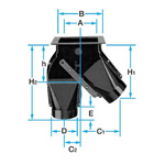 Parts for bucket elevator Elevator outfall T type