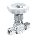 for Stainless Steel, SUS316 VUP NEEDLE STOP VALVE, Union Type