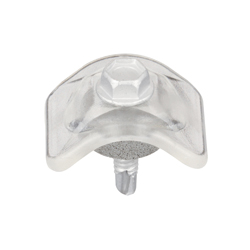 Hex Head Polycarbonate Corrugated Screw with Polycarbonate Cover and Packing ( for Metal Bases)