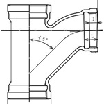 90° Long Radius Drainage Fitting