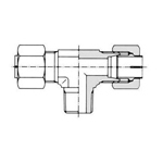 Vibration-Resistant Fitting, Compression Fitting for NE-Type Steel Pipes, Tee With Nipple