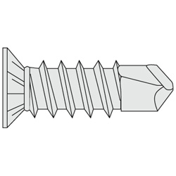 Rib TH Screw/Drill Screw Bright Chromate