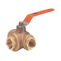 Bronze General-Purpose Type 400 Ball Valve (Three-Way) Screw-in