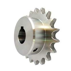 Stainless steel sprocket type 60B　semi F Series, shaft bore machined (new JIS key)