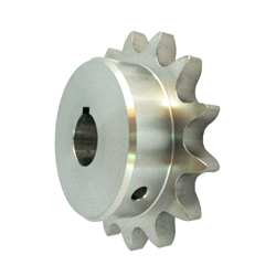 Stainless steel sprocket type 80B　semi F Series, shaft bore machined (new JIS key)