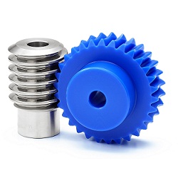 Worm And Worm Wheel m0.8 Blue (Polyacetal)