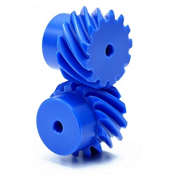 Helical Gear m1 Blue (Polyacetal)