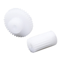 Spur Gear m0.5 POM White (Polyacetal) Type S50D50B-0303