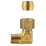 Copper Pipe Fittings, Ferrule Ring Copper Pipes Fittings, One-Side Screw Elbow With Ferrule Rings