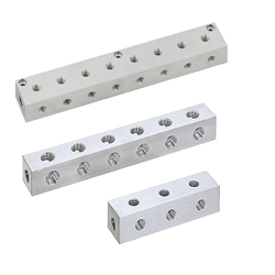 Manifold Blocks - Pneumatic - Lateral Through Hole, L-Shaped Hole