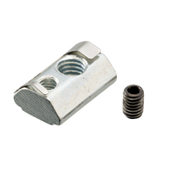 6 Series (Groove Width 8 mm) Lock Nut With Post-Assembly Insertion Leaf Spring for 30/60 Square Aluminum Extrusions