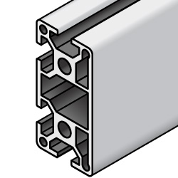 Aluminum Frame 5 Series Rectangular 20 × 40 mm 3 Side Slots - A6N01SS-T5 Aluminum