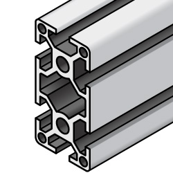 5 Series Aluminum Frame - 25x50mm, 6mm Slot Width