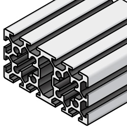 Aluminum Frame 5 Series/slot width 6/ 40x80mm, Parallel Surfacing