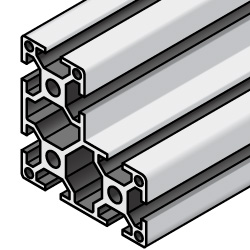 Aluminum Frame 5 Series/slot width 6/40x40x20mm, Parallel Surfacing