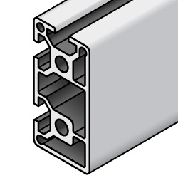 Aluminum Frame 6 Series Rectangular 30 × 60 mm 2 Side Slots - A6N01SS-T5 Aluminum