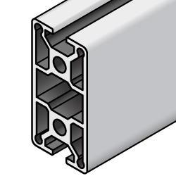 Aluminum Frame 6 Series Rectangular 30 × 60 mm 2 Side Slots (Opposing)