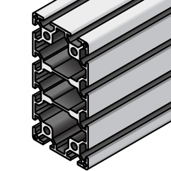 Aluminum Frame 6 Series Rectangular 60 × 120 mm 4 Side Slots - A6N01SS-T5 Aluminum