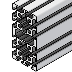 6 Series Aluminum Frame - 50x100mm, 8mm Slot Width