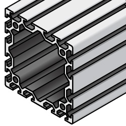 6 Series Aluminum Frame - 100x100mm, 8mm Slot Width